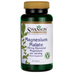 Swanson Magnesium Malate (hořčík malát) 150 mg elementárního hořčíku 60 tablet