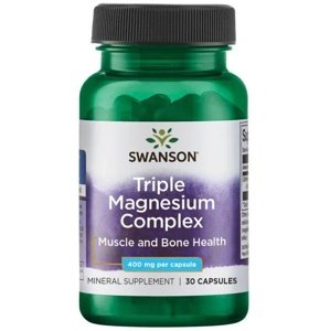 Swanson Triple Magnesium Complex 400 mg 30 kapslí