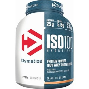 Dymatize Iso 100 Hydrolyzed Whey Protein Isolate 2264 g - pomerančová zmrzlina
