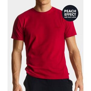 Atlantic Pánské tričko s krátkým rukávem - červené Velikost: M