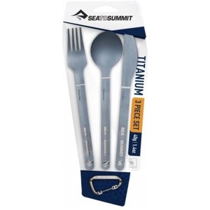 Sea To Summit Titanium Cutlery Set 3pc (Knife, Fork and Spoon) - Blue Anodised uni