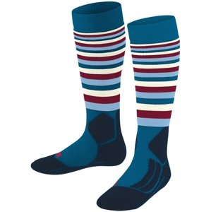 Falke SK2 Stripe Kids Skiing Socks - king fisher 27-30