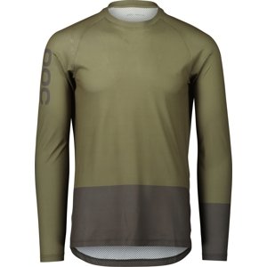 POC MTB Pure LS Jersey - Epidote Green/Sylvanite Grey XL