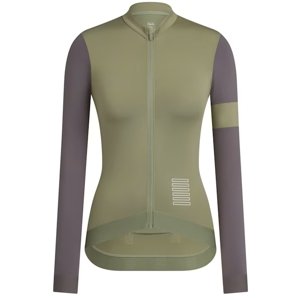 Rapha Women's Pro Team Long Sleeve Training Jersey - Olive Green / Mushroom XS