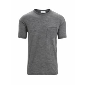 pánské triko krátký rukáv ICEBREAKER Mens Granary SS Pocket Tee, Gritstone HTHR velikost: L