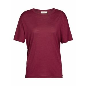 dámské triko krátký rukáv ICEBREAKER Wmns Granary SS Tee, Cherry velikost: XS