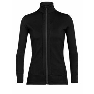 dámská merino mikina ICEBREAKER Wmns Quantum III LS Zip, Black velikost: M