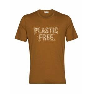 pánské triko krátký rukáv ICEBREAKER Mens Tech Lite II SS Tee Plastic Free, Clove velikost: XL