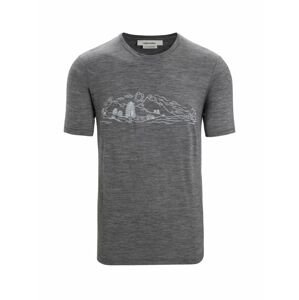 ICEBREAKER Mens Tech Lite II SS Tee Nature Sprint, Gritstone Heather velikost: XS