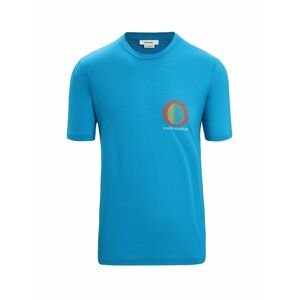 ICEBREAKER Mens Tech Lite II SS Tee Spring Glow, Geo Blue velikost: S