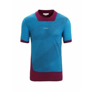 ICEBREAKER Mens ZoneKnit™ SS Tee GEODETIC, Geo Blue/Go Berry/Aop velikost: L