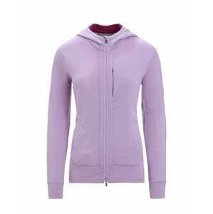 ICEBREAKER Wmns Quantum III LS Zip Hoodie, Purple Gaze/Go Berry velikost: M