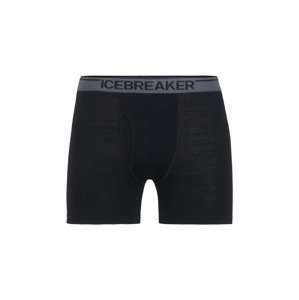 pánské merino boxerky ICEBREAKER Mens Anatomica Boxers wFly, Black velikost: L