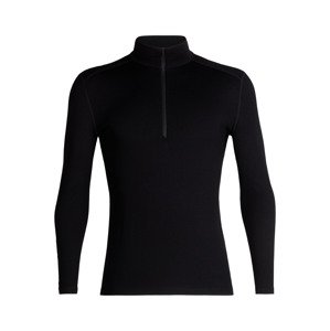 pánské merino triko dlouhý rukáv 1/2 zip ICEBREAKER Mens 260 Tech LS Half Zip, Black velikost: M