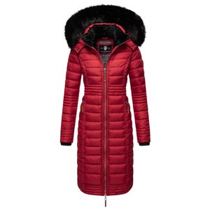 Dámský prošívaný dlouhý kabát UMAY Navahoo - DARK RED Velikost: L