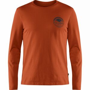 Pánské triko dlouhý rukáv FJÄLLRÄVEN Forever Nature Badge LS T-Shirt M, Autumn Leaf (vzorek) velikost: L