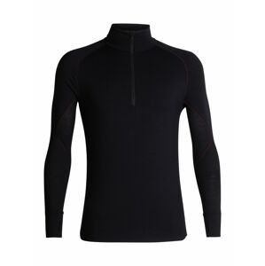 ICEBREAKER Mens 260 Zone LS Half Zip, Black/Chilli Red (vzorek) velikost: S