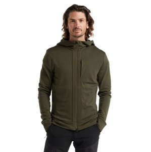 Pánská mikina ICEBREAKER Mens Quantum III LS Zip Hood, Loden velikost: L