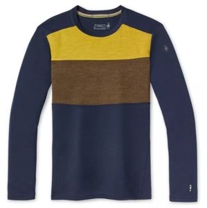 Smartwool M MERINO 250 BL COLORBLOCK CREW BOXED deep navy-military olive heather Velikost: XXL pánské triko