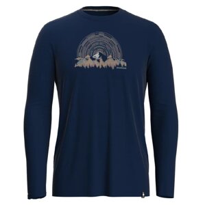 Smartwool NEVER SUMMER MOUNTAINS GRAPHIC LS TEE deep navy Velikost: L tričko