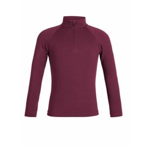 Dětské triko dlouhý rukáv, 1/2 zip ICEBREAKER Kids 260 Tech LS Half Zip, Cherry velikost: 2