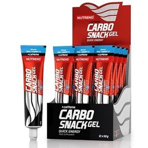 Nutrend Carbosnack with caffeine tuba 50 g - modrá malina