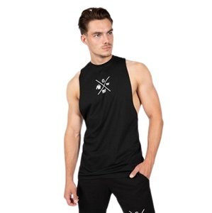 Gorilla Wear Pánské tílko Cisco Drop Armhole Tank Top Black/White - S