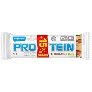 MaxSport Protein Bar 60g + 15% GRATIS - čokoláda s oříšky