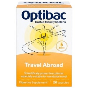 Optibac Travel Abroad (Probiotika pro podporu při cestování) 20 kapslí