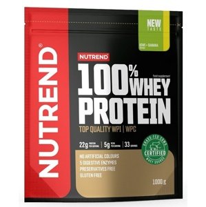 Nutrend 100% Whey Protein 1000 g - banán/jahoda