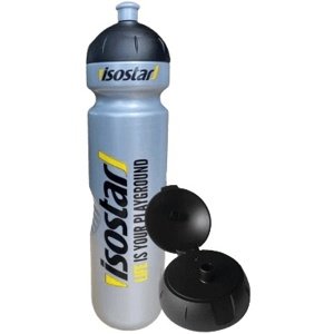 Isostar Láhev Bidon 1000 ml - stříbrná (odklápěcí)