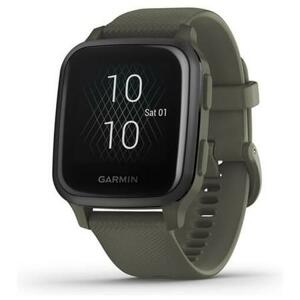 GARMIN Venu Sq Music, břidlicová/zelený řemínek