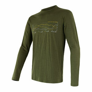 SENSOR MERINO ACTIVE PT TRACK pánské triko dl.rukáv safari green Velikost: XL