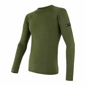 SENSOR MERINO ACTIVE pánské triko dl.rukáv safari green Velikost: XL