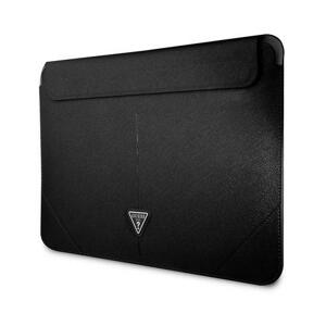 Guess Saffiano Triangle Metal Logo Computer Sleeve 16" Black