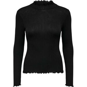 Jacqueline de Yong Dámské triko JDYFRANSISKA Stretch Fit 15228065 Black L