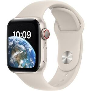 Apple Watch SE GPS + Cellular 40mm Starlight Aluminium Case with Starlight Sport Band - Regular