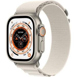 Apple Watch Ultra GPS + Cellular, 49mm Titanium Case with Starlight Alpine Loop - Medium