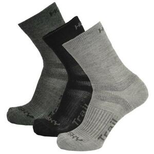 Husky Ponožky Trail 3 pack černá/antracit/sv.šedá XL (45-48), 45 - 48