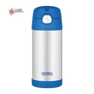 Thermos FUNtainer - stříbrná/modrá 355 ml