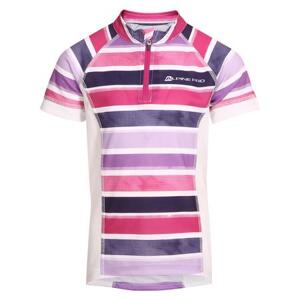 ALPINE PRO Dětský cyklo dres OBAQO fuchsia red varianta pb 164-170