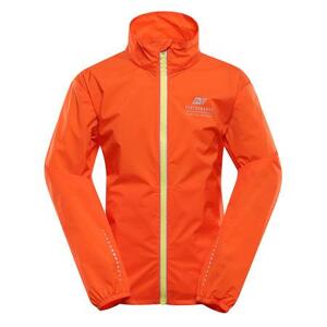 ALPINE PRO Dětská ultralehká bunda s úpravou dwr SPINO spicy orange 140-146