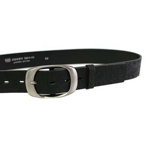 Penny Belts Dámský kožený opasek EXKLUZIV 72NKS-V2-60 Černý 100 cm