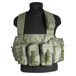 MIL-TEC® Vesta taktická CHEST RIG 6 kapes ZELENÁ Barva: Zelená