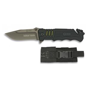 K25 Nůž zavírací Tactical 19581 záchranář ČERNÝ Barva: Černá