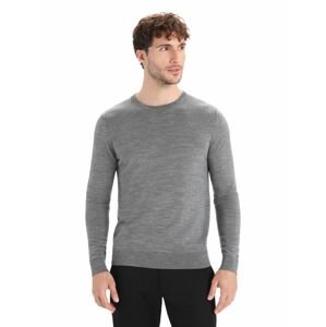 ICEBREAKER Mens Wilcox LS Sweater, Gritstone Heather velikost: XL